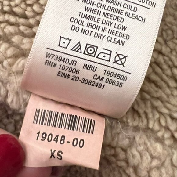 🎉PRICE REDUCED🎉 HUDSON Jeans Red Denim Trucker Jacket‎ Sherpa Size XS $295 NWT - Picture 15 of 15